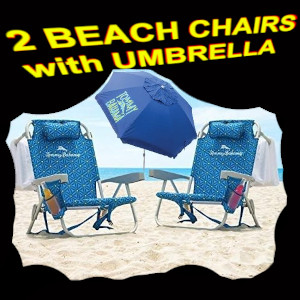 beach chairs and beach umbrella 