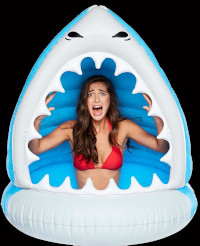 inflatable shark mouth shade float